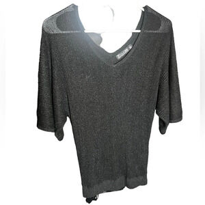 Size medium v neck black sweater 7th Avenue in excellent like-new condition